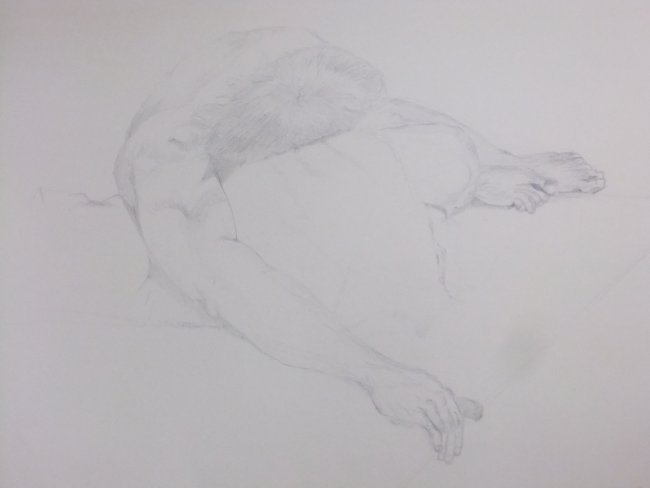 Reclining Male Nude Lifedrawing