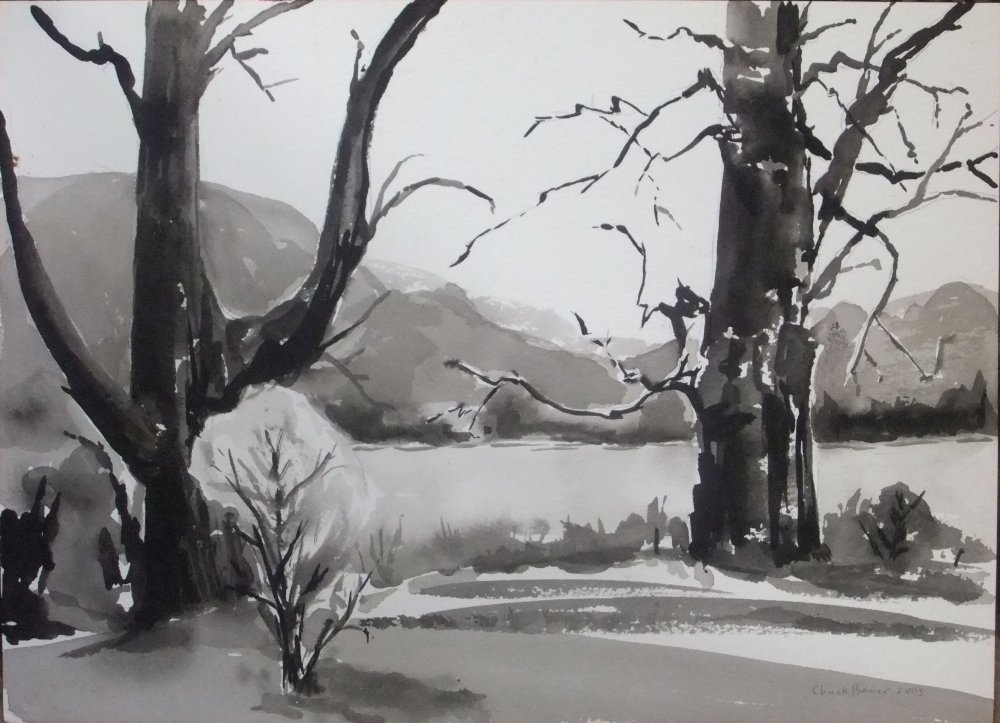 First Landscape in Ink and Wash