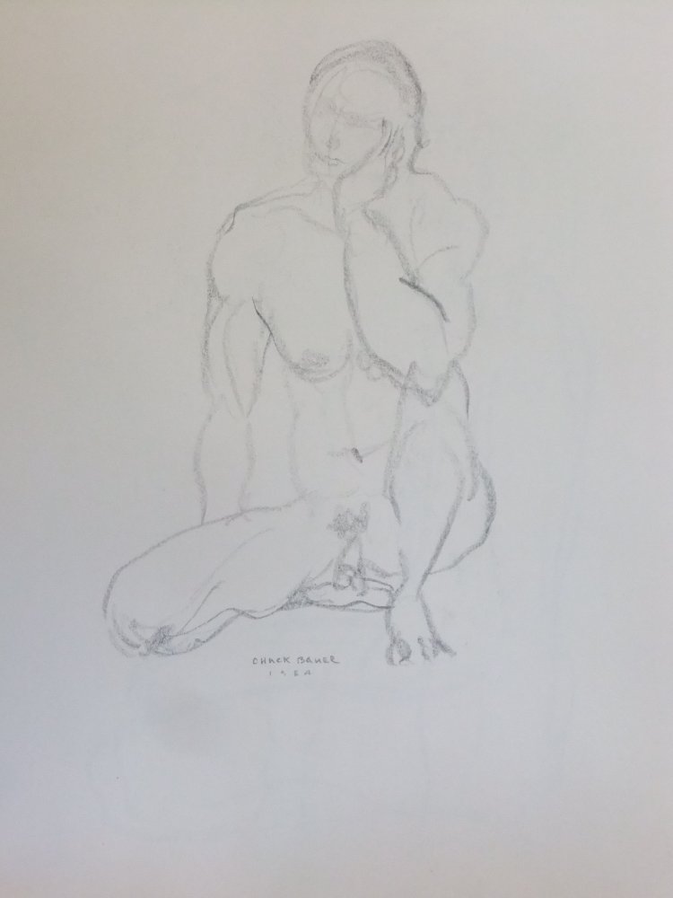 Seated Male Nude Lifedrawing No. 3