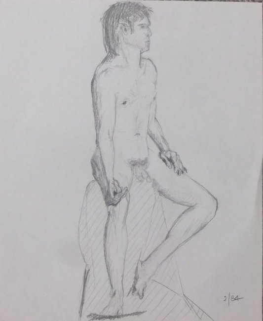 Standing Male Nude Lifedrawing