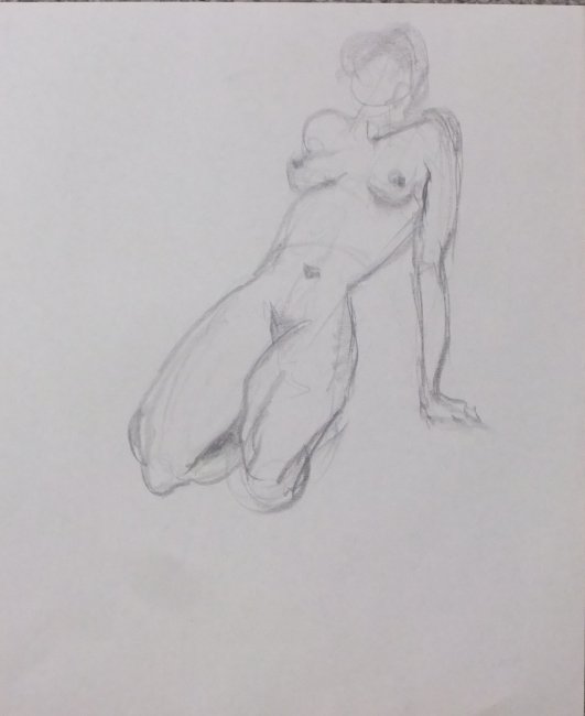 Seated Female Nude Lifedrawing