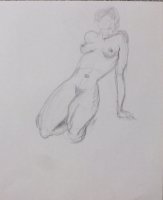 Seated Female Nude Lifedrawing