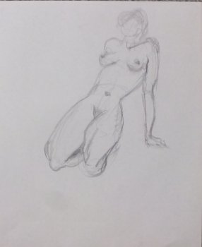 Seated Female Nude Lifedrawing