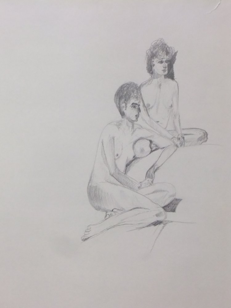 Two Female Nudes Lifedrawing