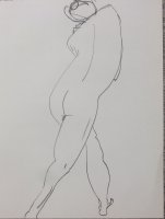 Standing Female Gesture Lifedrawing