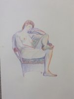 Seated Female Nude Lifedrawing