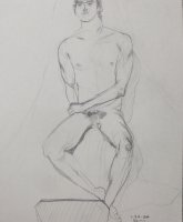 Seated Male Nude Lifedrawing