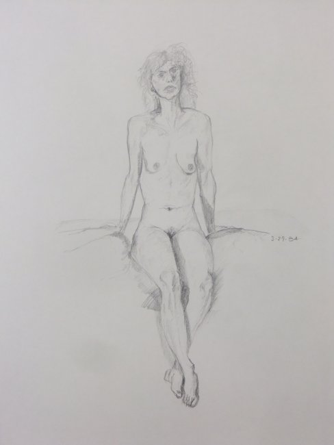 Seated Female Nude Lifedrawing