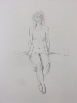 Seated Female Nude Lifedrawing