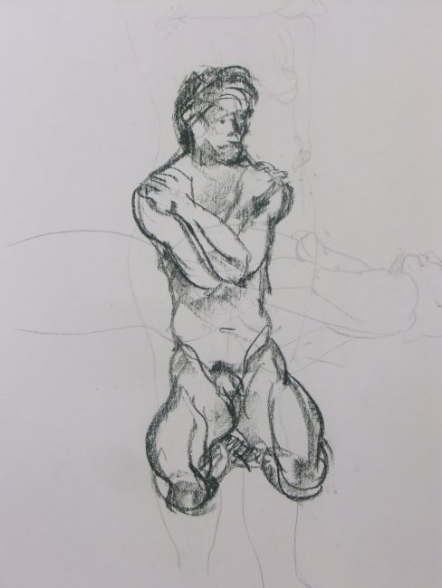 Seated Male Nude Lifedrawing