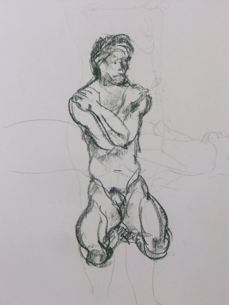 Seated Male Nude Lifedrawing