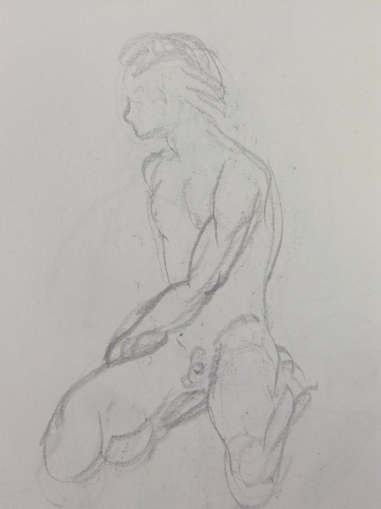 Seated Male Nude Lifedrawing