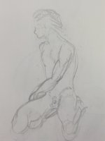 Seated Male Nude Lifedrawing