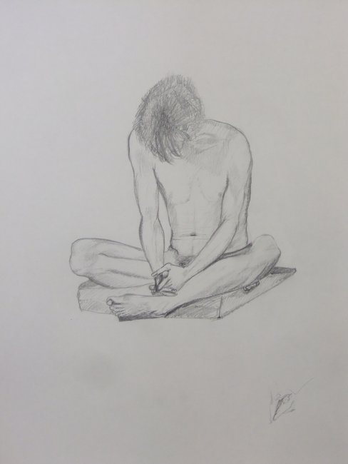 Seated Male Nude Lifedrawing