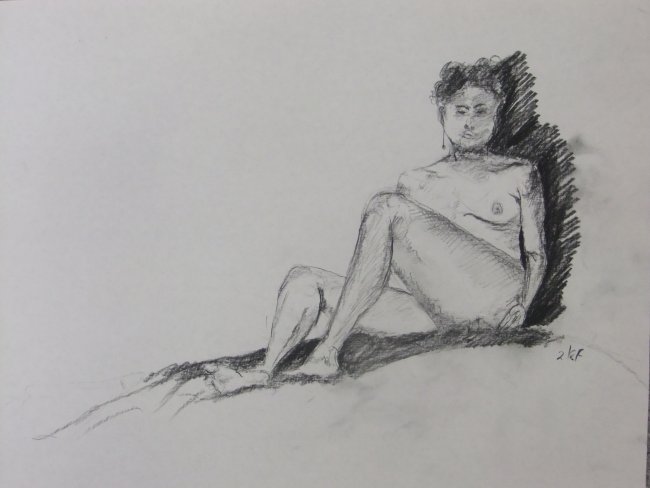 Seated Female Nude Lifedrawing