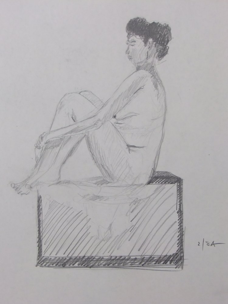 Seated Female Nude Lifedrawing