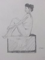 Seated Female Nude Lifedrawing