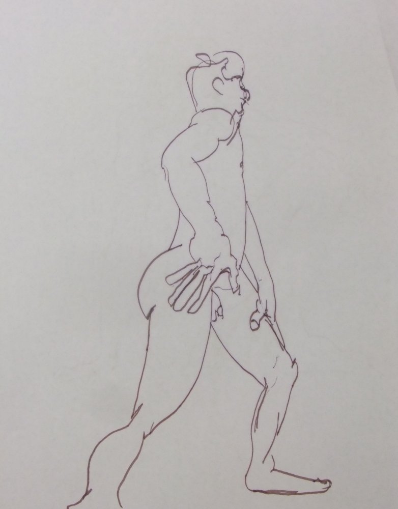 Standing Male Nude Gesture Lifedrawing