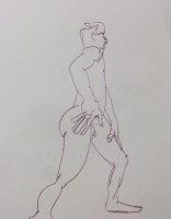 Standing Male Nude Gesture Lifedrawing
