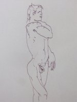 Standing Male Nude Gesture Lifedrawing