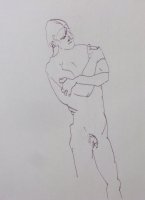 Standing Male Nude Gesture Lifedrawing