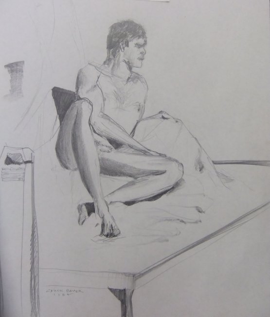 Seated Male Nude Lifedrawing