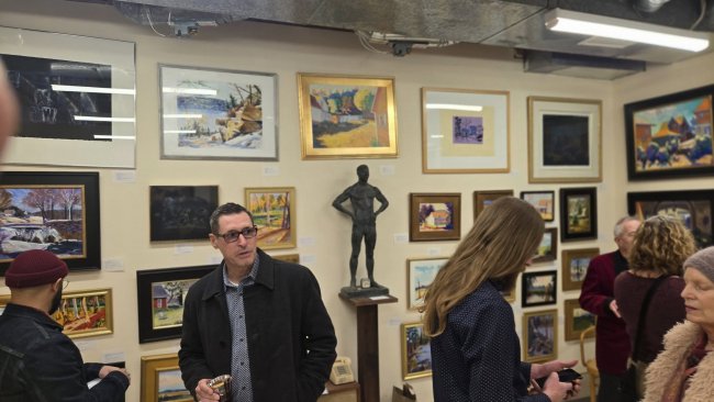 Guests at the January 30, 2025 Gallery Vanitas reception and exhibition.