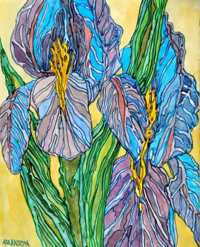 Iris Study on Gold