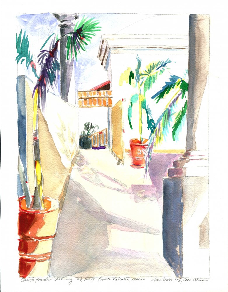 Stair Tower, Roof, Casa Abina, Puerto Vallarta, Mexico