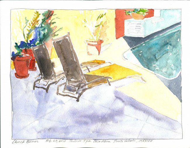 Poolside, Casa Abina, 4:00pm, Puerto Vallarta, Mexico