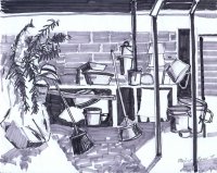 Outside Ranch Kitchen, San Miguel de Allende, Mexico