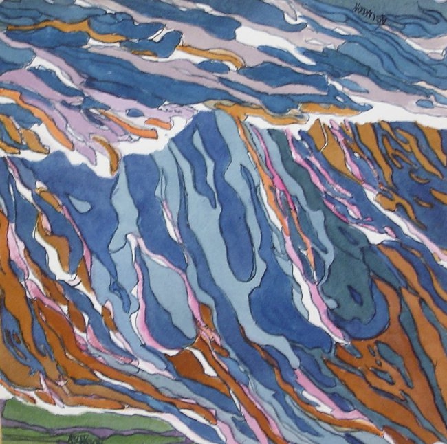 Rock Face with Water/ Sky