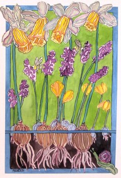 Spring Bulbs and Bees 2