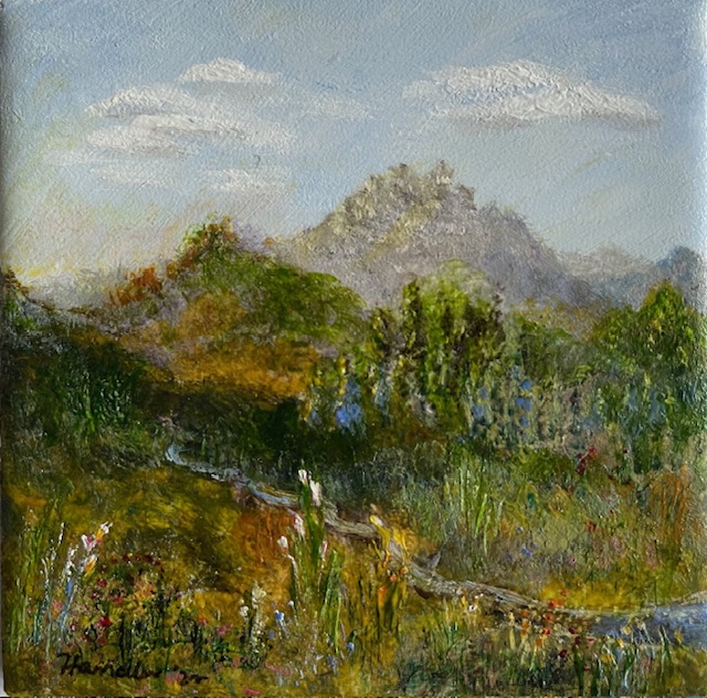 Volcanoes on a Peaceful Landscape