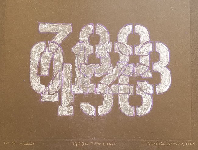 Digits Zero to Nine in Black