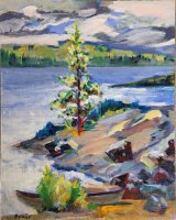 Lakeshore Tree (Boundary Waters, Lake Three Campsite)