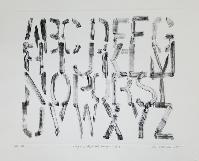  Compressed Alphabet Monoprint No. 2