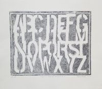 Compressed Alphabet Monoprint No. 6