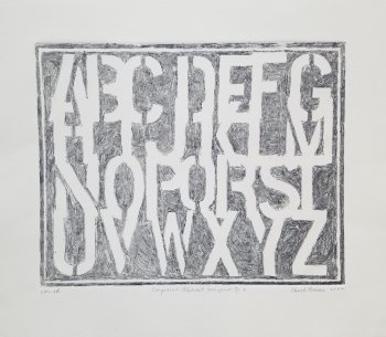Compressed Alphabet Monoprint No. 6