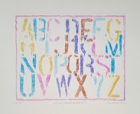 Compressed Alphabet Monoprint No. 3