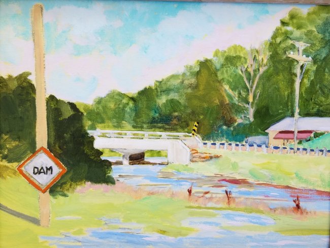 Blanchardville Flood -  Dam Overflow