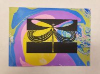 Damselfly and Water Sunset