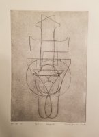 Digits 1, 5, 7 (Monoprint)