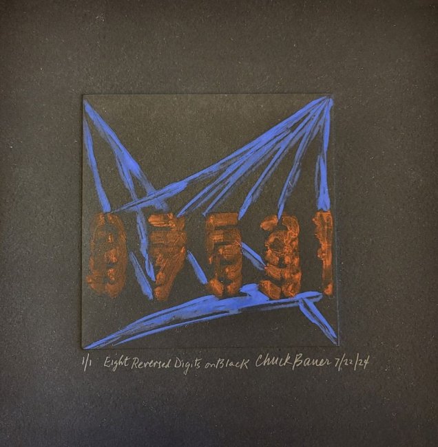 Eught Reversed Digits on Black