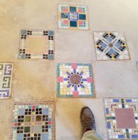 Mosaic medallions installed 2020