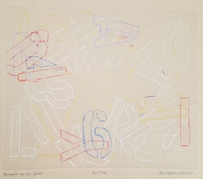 April Fool (ghost on Kraft paper)