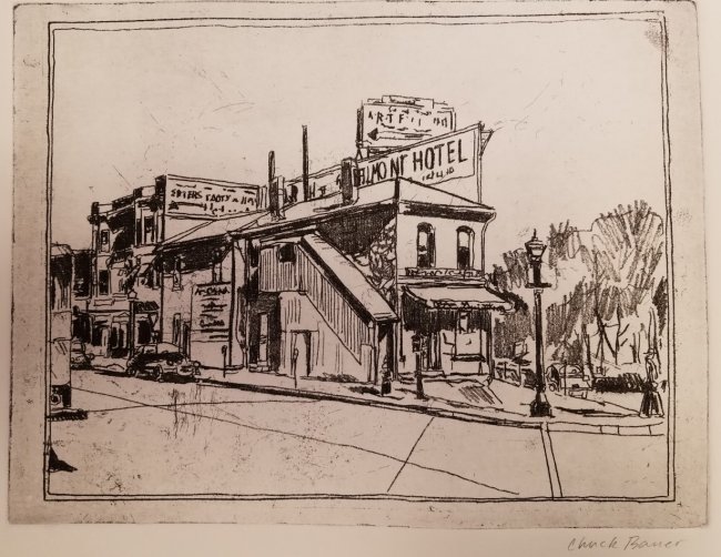 Draper Bros. Block (1867) N Hamilton and E Mifflin St., 1947, Madison, WI.