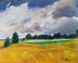 Hayfield Storm  (No. 2 of a pair of plein air paintings.)