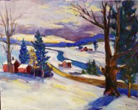 Winter River Valley - after John C. Traynor