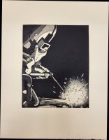 Man Welding in the Dark